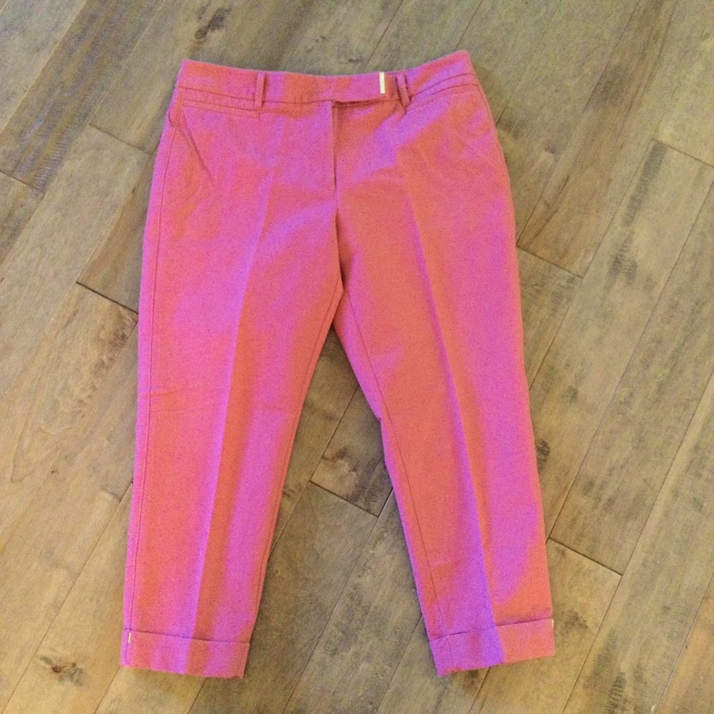 WHBM Ponte slim ankle cuffed pants